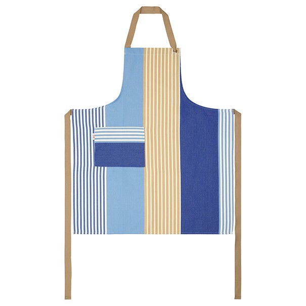 Adjustable organic cotton apron Elaia Bleu