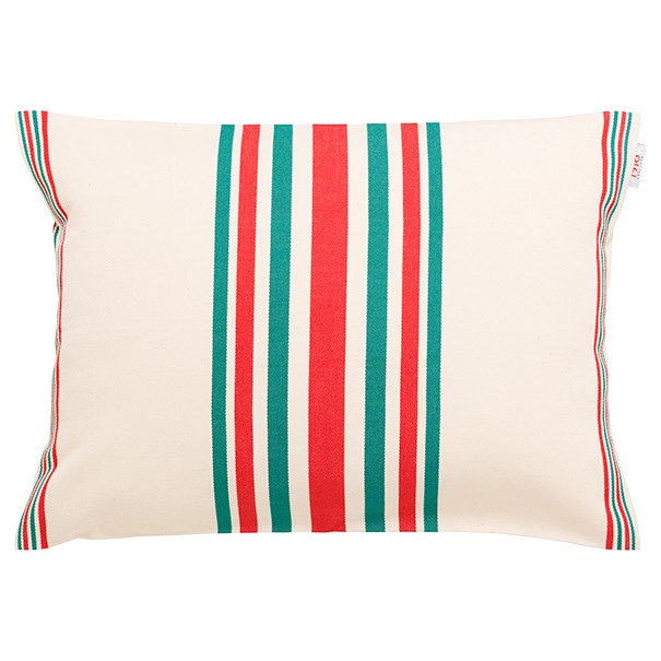 Cushion rectangular cotton Mante Rouge/Vert, 35*50cm