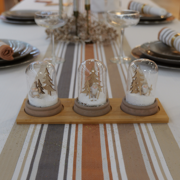 Organic cotton tablecloth - chevron weave